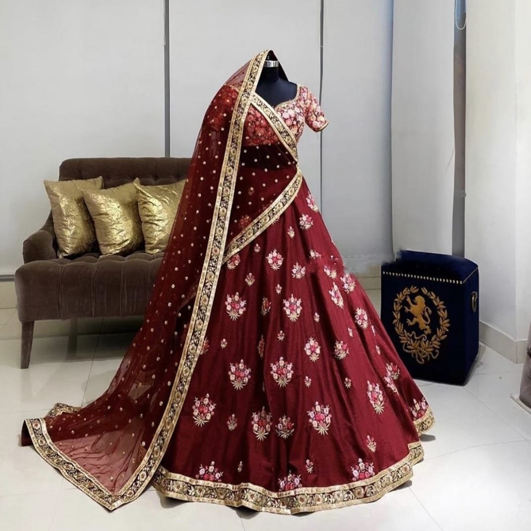 Elegant Ready-to-Wear Traditional Lehenga-Blouse-Dupatta Sets - dvz0003796