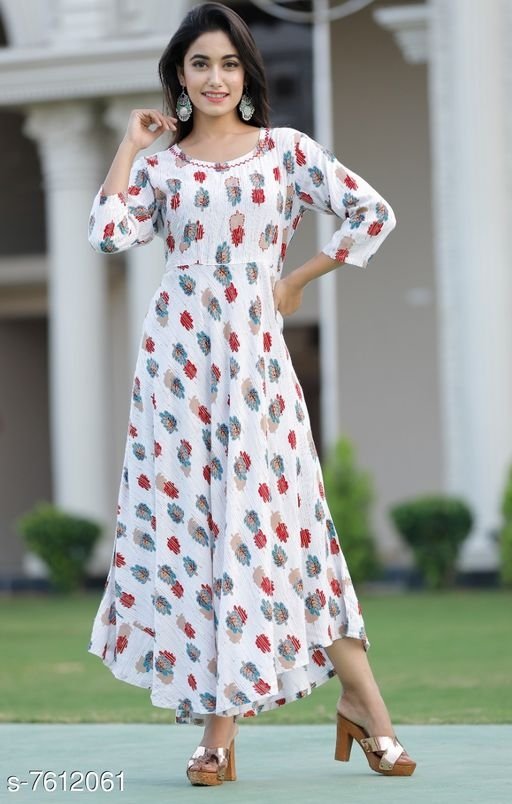 Full long gown type on sale kurti